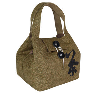 Materiales ecológicos, bolsa de regalo con residuos de té de corcho, Papel kraft lavable, materiales opcionales, bolsa de almacenamiento de juego de té personalizada - Product Image 2