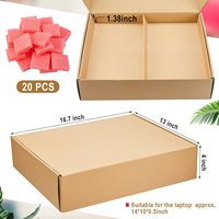 Boîte d'expédition pour ordinateur portable Conteneur d'expédition avec cadre en mousse pour chargeur, 2 inserts en mousse EPE pour l'emballage