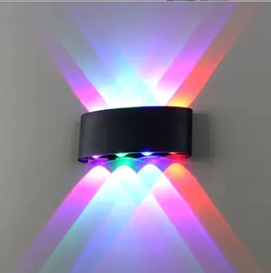 مصباح حائط من Rgb للأماكن الخارجية للأعلى وأسفل ، مصباح حائط من RGB بقوة 8 وات