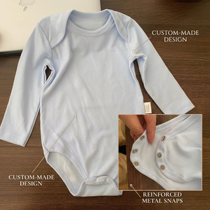 Body de Manga Larga para Bebé Unisex, 100% Algodón, 190g, Certificado OEKO, Aprobado por CPC, Suave y Cómodo, Cierre con Botones a Presión - Product Image 4