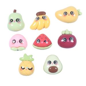Breloques en résine de dessin animé, fruits banane, pastèque, ananas, pêche, poire, pour la décoration de coques de téléphone - Product Image 1