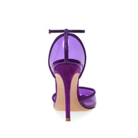 Chaussures à talons aiguilles violettes élégantes à bout pointu style soirée