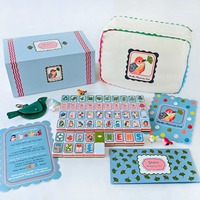 Tuiles de mahjong Grace, thème oiseaux, acrylique de luxe, 160 tuiles de mahjong, ensemble américain, 4 couches, avec tapis de mahjong à motifs d'oiseaux et de fleurs