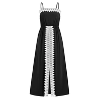 Robe décontractée grande taille pour femme Robe à la mode sexy suspendue en dentelle de tempérament Robe pour femme grande taille