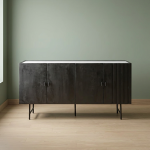 Handcrafted Four Door Solid Wood <b>Sideboard</b> Cabinet Offering Spacious Storage <b>for</b> Home Organization Bedroom and <b>Kitchen</b> Furniture - Product Image 2