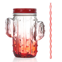 4 packs de bocaux Maston à large bouche Vintage Pint Canning Breakfast Oats Overnight Eco Friendly Water Tumble Can Glass Coffee Cup