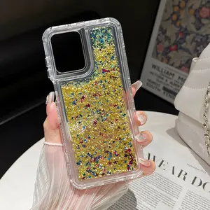 Fashion 360 Quicksand Phone Case For Redmi Note 13 Pro 4G Glitter Liquid Case 3 In 1 Anti Drop Colorful Phone Case For Xiaomi 14