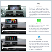 Autoradio Sans Fil 10,25 Pouces à Écran Tactile pour BMW Série 1 E81/E82/E87/E88 2004-2008 GPS Android Auto CarPlay USB Garantie 1 An