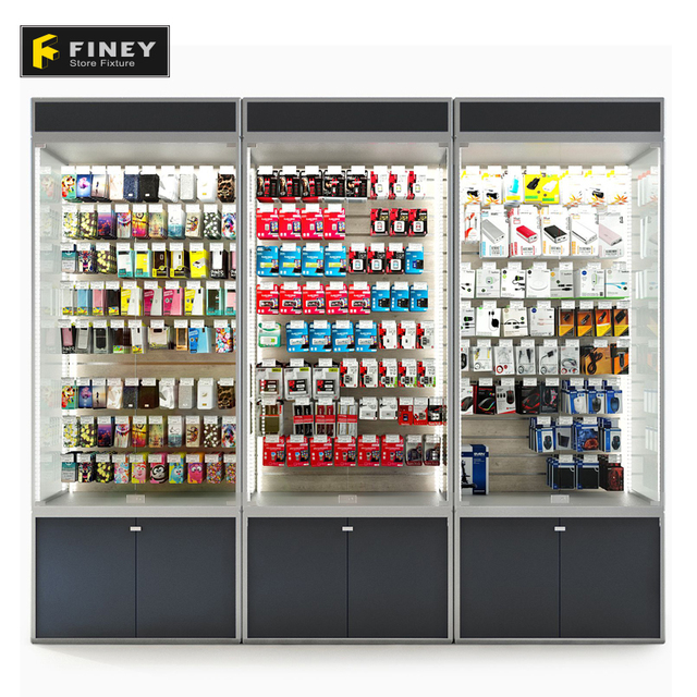 Retail Modern Wholesale Cellphone Accessories Display Cabinet Rack