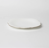 Assiettes de restaurant en porcelaine fine blanches personnalisées pour mariage, fabriquées en Chine