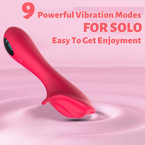Vibrateur à LED en forme de rose, stimulateur clitoridien, point G, mamelon, gode vibrant, <span class=keywords><strong>massage</strong></span> pour femmes - Product Image 3
