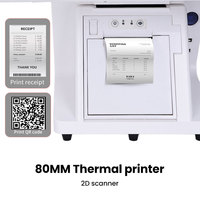 Sistema POS de Doble Pantalla Táctil de 15.6 Pulgadas, Monitor Capacitivo Económico para Cajero, Terminal de Escritorio con Pantalla Táctil para Caja Registradora