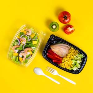 Fiambrera Rectangular de dos piezas Premium, superventas, contenedores de embalaje de alimentos a prueba de manipulaciones apilables para ensalada Bento - Product Image 6