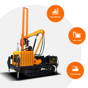 Hongrun Highway <span class=keywords><strong>Guardrail</strong></span> <span class=keywords><strong>Post</strong></span> palificazione vibrazione macchina sicurezza stradale costruzione battipalo - Product Image 2