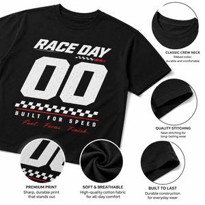 Camiseta Unisex Vintage para Fanáticos de Carreras, con Estampado de Número de Carrera y Gráfico de Bandera a Cuadros - Product Image 6