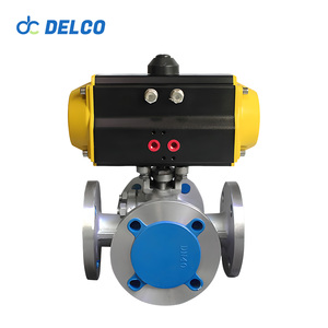 DELCO DK66-4TF บอลวาล์วสแตนเลสแบบหน้าแปลน 4 ทาง พร้อมบอลวาล์ว 4 ทาง รุ่น DK66-4TF - Product Image 5