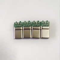 Conector USB 3.0 Tipo-C Estilo H Macho con PCB, Tipo de Soldadura USB-C para Ensamblaje de Cables Personalizados