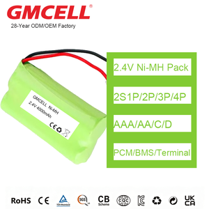 แบตเตอรี่แพค2P 2.4V 4.0AH NI-MH เซลล์เคียงข้างกันสำหรับโคมไฟฉุกเฉินโรงงานที่กำหนดเอง2S1P/2P - Product Image 1
