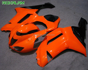 Carenado Naranja y Negro para <span class=keywords><strong>Kawasaki</strong></span> <span class=keywords><strong>Ninja</strong></span> ZX-6R ZX <span class=keywords><strong>636</strong></span> ZX6R 07 08, Piezas de Carrocería para Motocicleta - Product Image 1