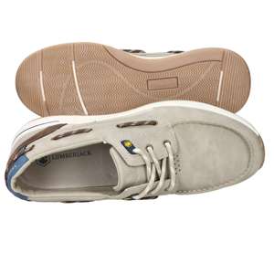 Chaussures bateau à lacets pour homme Lumberjack, beige, hauteur du talon 3 cm, toile, chaussures tendance - Product Image 6