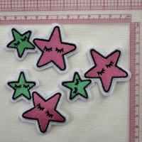 Patchs thermocollants en feutre non tissé brodé, motif petites étoiles, de haute qualité, pour filles et garçons, pour la réparation élégante et la personnalisation de vêtements mignons
