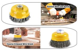 Ensemble de brosses industrielles robustes en fil <span class=keywords><strong>métallique</strong></span> <span class=keywords><strong>pour</strong></span> <span class=keywords><strong>meuleuse</strong></span> <span class=keywords><strong>d</strong></span>'<span class=keywords><strong>angle</strong></span>, <span class=keywords><strong>brosse</strong></span> spirale en fil <span class=keywords><strong>d</strong></span>'acier <span class=keywords><strong>pour</strong></span> le meulage et le polissage des métaux - Product Image 4