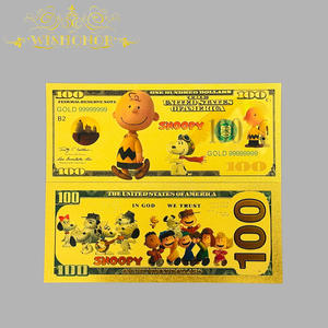 Neue 6 Modelle Amerika Anime-Banknoten mit Goldfolie für Geschäftsgeschenke - Product Image 2