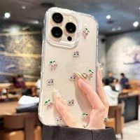 Coque de téléphone souple en TPU transparente avec papillon 3D effet goutte de colle, style INS, compatible avec iPhone 16, iPhone 16 Plus, 17 Pro Max, XR, 14 Plus