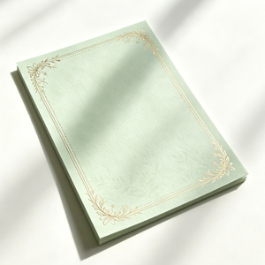 แผ่นพิมพ์ลายดอกไม้สี่มุมแบบหรูหราสำหรับกล่องของขวัญและกระดาษเขียนจดหมาย - Product Image 4