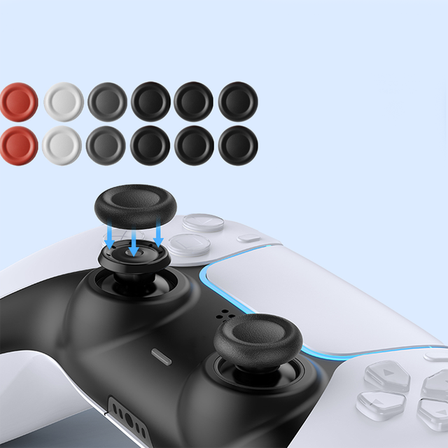 12pcs Thumbstick Silicone Analog Stick Joysticks Cover Grips for PS5/Slim/ Pro Controller Thumb Grips Joystick