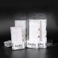 Boîte cadeau rectangulaire en acétate transparente, emballage en PET, boîte en vinyle transparente en PVC, emballage en plastique avec crochet