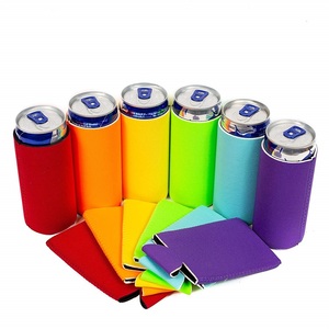 Rts 12oz trống Skinny Neoprene mỏng có thể mát tay áo đồng bằng ráp Soda Bìa coolies - Product Image 2