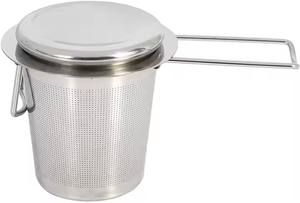Portable <b>Tea</b> <b>Set</b> Accessories Foldable 304 Stainless Steel <b>Tea</b> Strainer Double Handle <b>Tea</b> Infuser with Filter Metal Material - Product Image 5