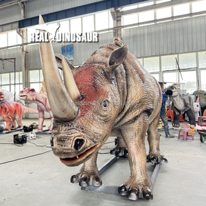 Modèle d'animal animatronique préhistorique grandeur nature, rhinocéros robotique pour les zoos - Product Image 2