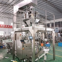 Doypack automatique à 4 stations avec fermeture à glissière pour les grains de café, le sucre, le riz et les aliments pour animaux domestiques-Machine d'emballage multifonctionnelle