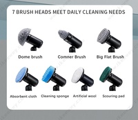 Portable De Poche Multifonctionnel Électrique Épurateur Salle De Bains Plancher Rotatif Nettoyage Spin Brosses Sans Fil Ménage 7 en 1