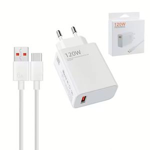 อะแดปเตอร์ชาร์จผนังราคาถูก ช่องเสียบ US/EU 67W/120W ชาร์จเร็ว สาย Type C สายชาร์จ USB สาย Usb-C - Product Image 1