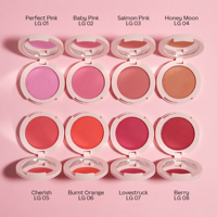 Palette de fard à joues pressé 8 couleurs personnalisable avec logo privé, végétalien, sans cruauté, longue tenue, haute pigmentation