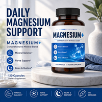 Capsules de mélange minéral de magnésium à formule avancée de qualité supérieure pour adultes soucieux de leur nutrition quotidienne