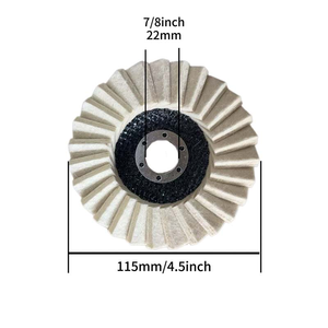 En stock 288 pièces Disque à lamelles en feutre de laine de 4,5 pouces pour meuleuse d'angle, polissage de carrosserie, finition des surfaces métalliques et marbrées - Product Image 2