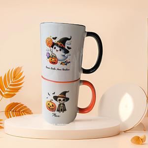 Tasse en céramique Starry Dream avec poignée, cadeau personnalisé, tasse à café et à thé en porcelaine blanche mate, durable, pour boissons chaudes - Product Image 1