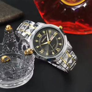 Montre à quartz de luxe pour hommes Montre lumineuse étanche en acier inoxydable avec mouvement de la date et du jour - Product Image 6