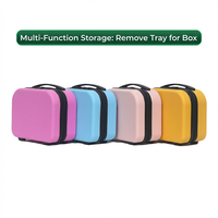 Grande trousse de maquillage pour femme en ABS, sac de voyage imperméable, durable, avec compartiments multi-niveaux, organisateur léger, pochette de transport