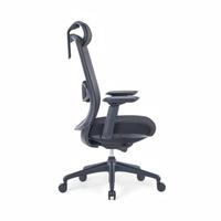 Chaise de bureau ergonomique à dossier haut, pivotante 4D, confortable, avec support lombaire, design moderne, en mesh relaxant