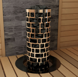 Calentador de sauna de capacidad de calentamiento rápido de acero inoxidable redondo Aries para sala de sauna de tamaño pequeño y mediano 4,5-18kw - Product Image 1