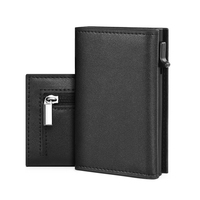 Meilleur vendeur affaires Rfid bloquant Smart Pop Up portefeuille en cuir véritable pour hommes porte-carte de crédit mince