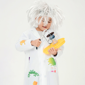 Delirante scienziato pazzo TV & <span class=keywords><strong>film</strong></span> per bambini Costume per <span class=keywords><strong>ragazzi</strong></span> eco personaggio di Halloween con medico uniforme giacca - Product Image 4