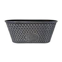 Jardinière rectangulaire haute en PP de 16 pouces, motif nid d'abeille cuivré, durable, légère, avec trou de drainage, personnalisation des couleurs