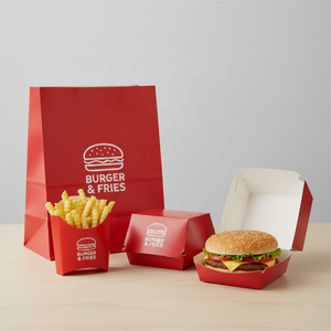 Boîte à emporter pour poulet frit personnalisée, papier kraft, ailes, frites, nuggets, caja para hamburguesa - Product Image 4