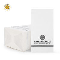 Serviettes en papier jetables OOLIMA 1-2 plis Airlaid, douces et colorées, pliées pour le dîner, style pack
